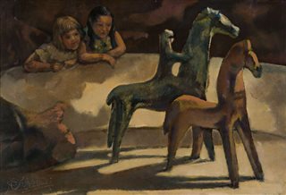 Children and Clay Horses