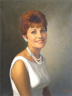 Portrait of a lady, in a white dress