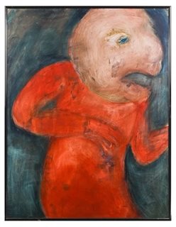 Humanoid Figure in Red