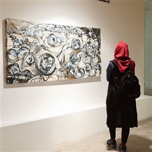 گزارش تصویری نمایشگاه فاطمه بهمن سیاهمرد در پروژه‌های آران